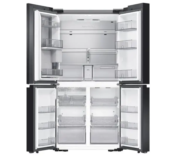 Samsung RF65DB960E22 Funkcje AI Pełny No Frost 185,3cm Dystrybutor wody Zdalne sterowanie Czarne szkło - Kup na Raty - RRSO 0%