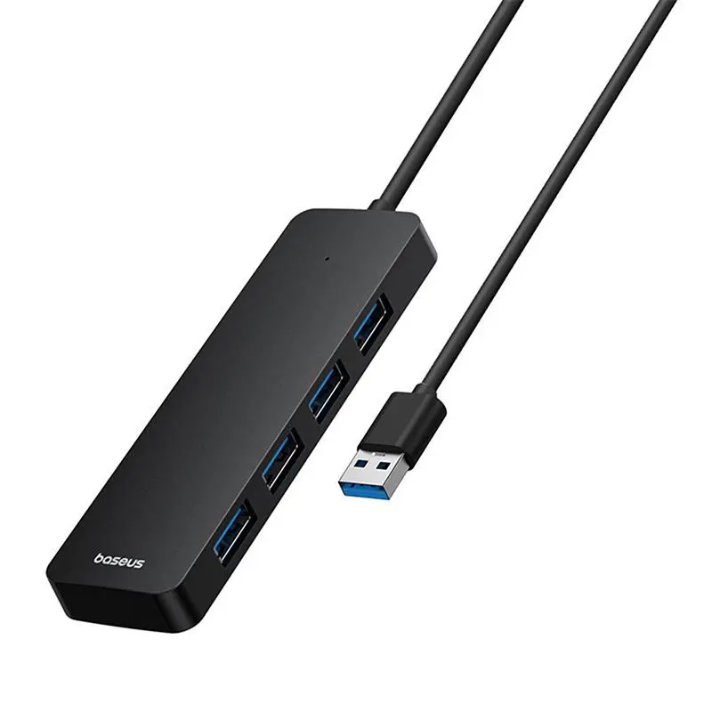 Hub USB Baseus 4w1 ULTRAJOY 3.0 1m Czarny