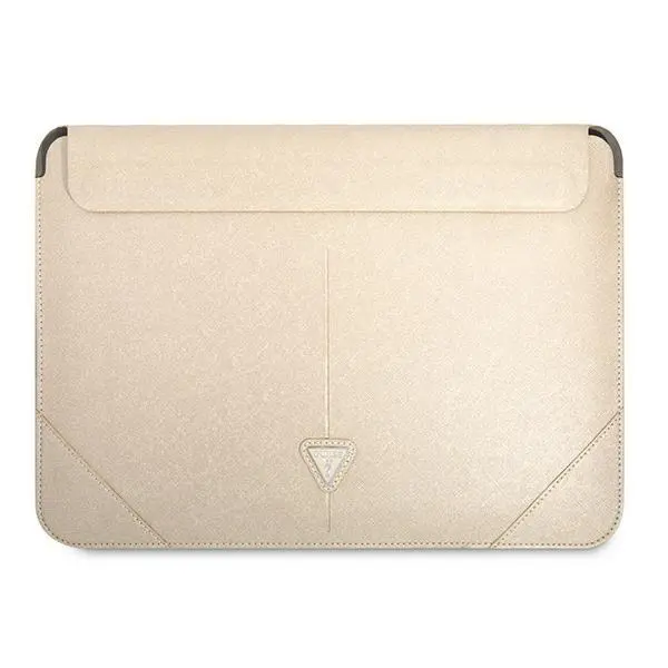 Etui na laptop Guess Saffiano Triangle Logo GUCS16PSATLE 16" Beżowy