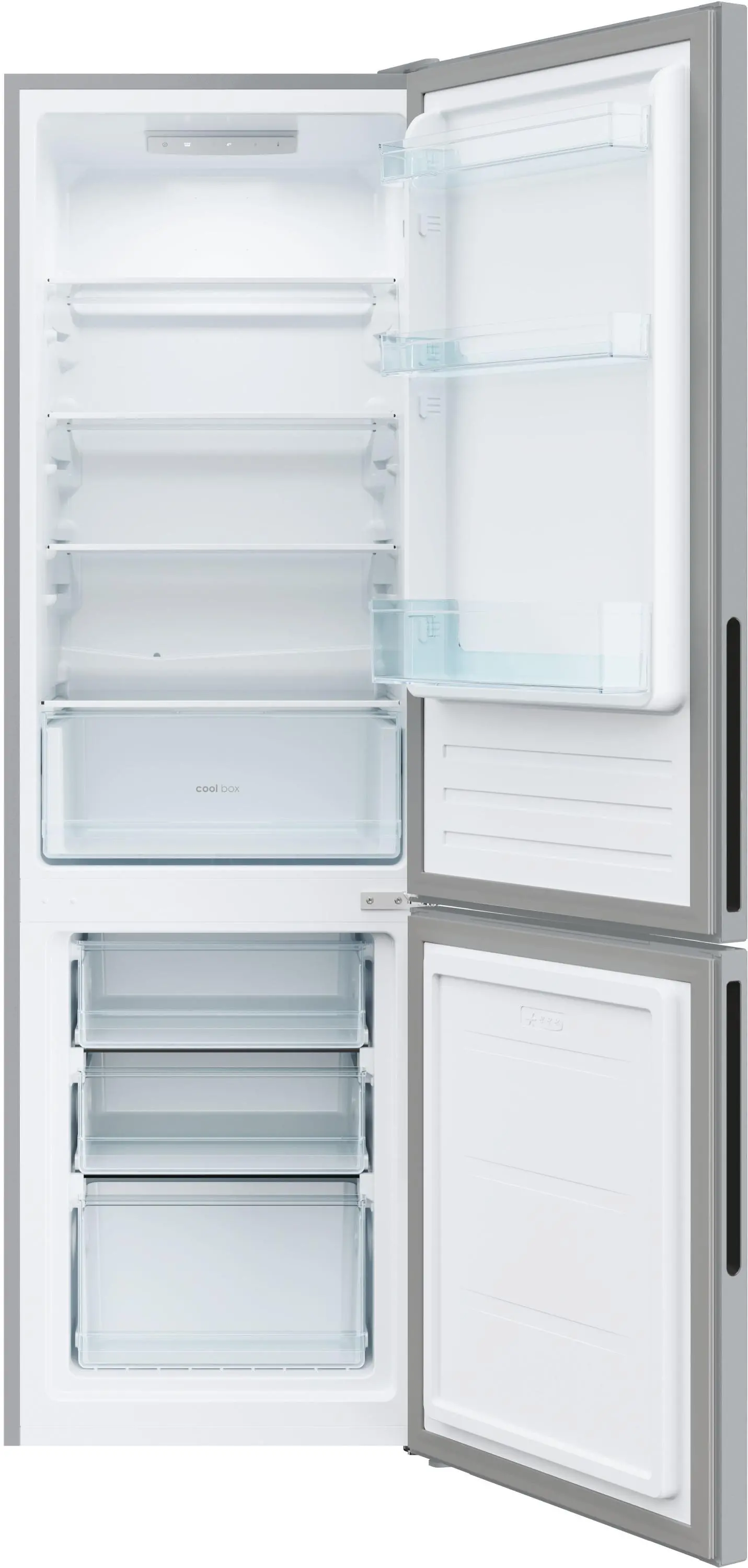 Lodówka Candy City Combi CCT3L517ES 176cm Srebrny