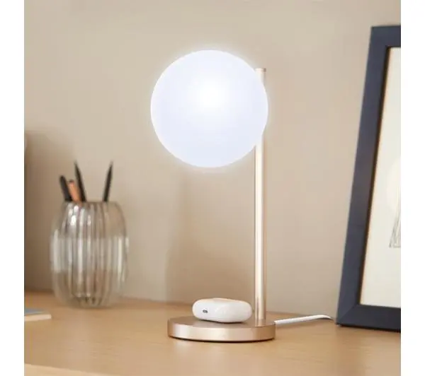 Lexon Bubble LED z ładowarką indukcyjną 15W LH70D Złoty