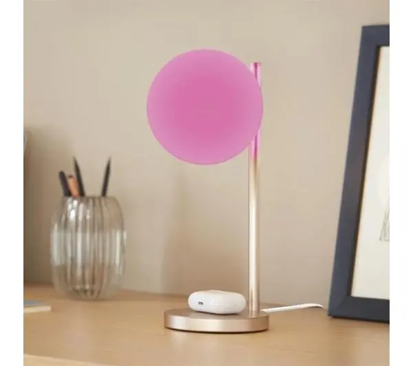 Lexon Bubble LED z ładowarką indukcyjną 15W LH70D Złoty