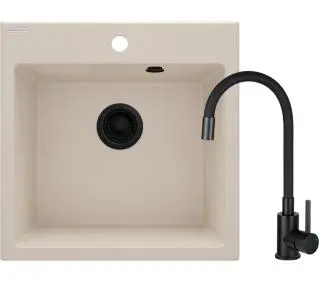 Deante Evora ZQJN5103 Beżowy + bateria Czarny