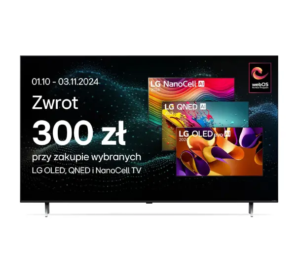 Telewizor LG 65QNED91T6A 65" miniLED 4K 120Hz webOS Dolby Vision Dolby Atmos HDMI 2.1 DVB-T2