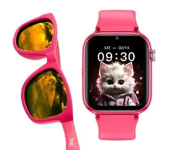 Smartwatch Maxcom FW59 Kiddo LTE Różowy + okulary Real Shades