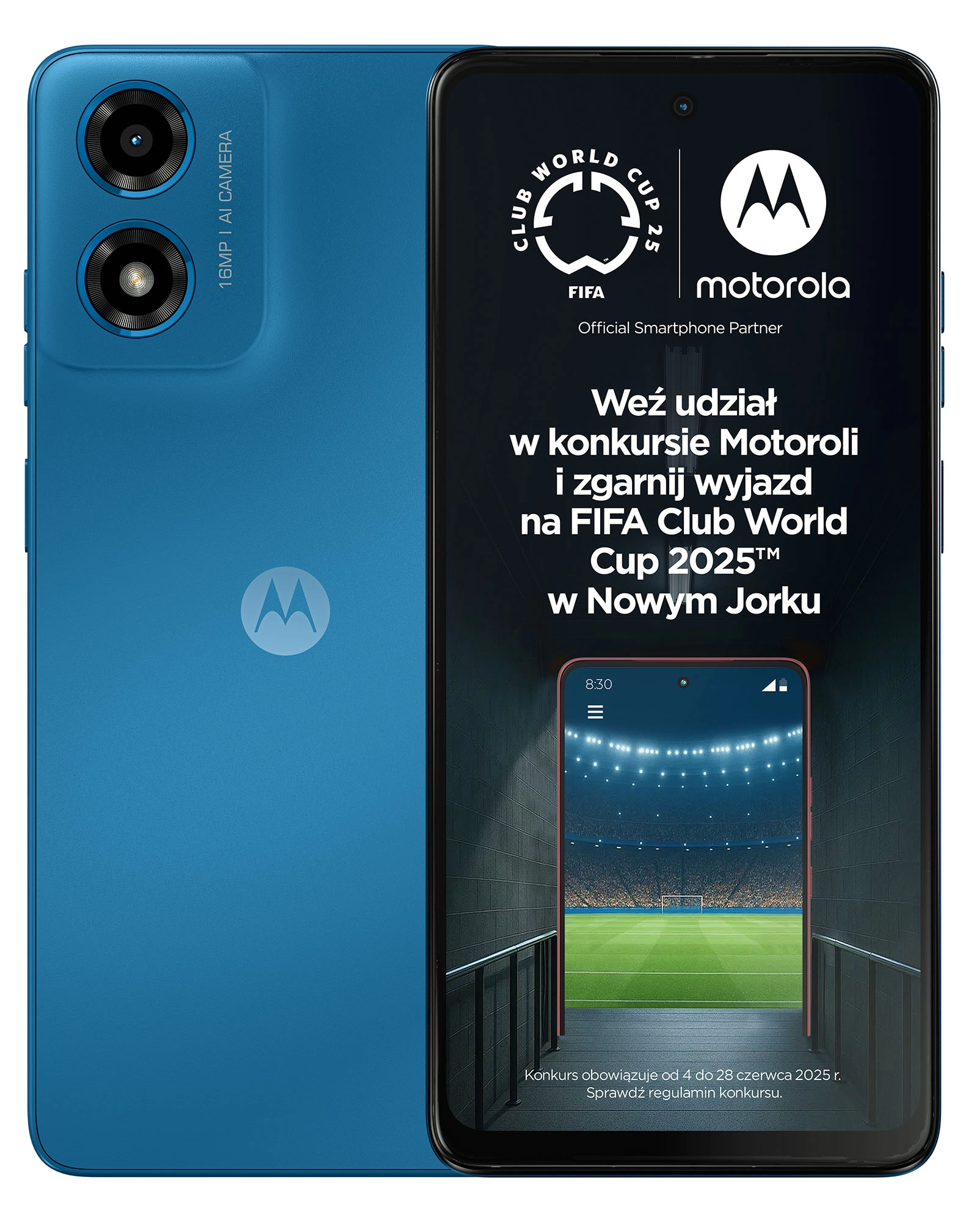 Smartfon Motorola moto g04 8/128GB 6,56" 90Hz 16Mpix Niebieski