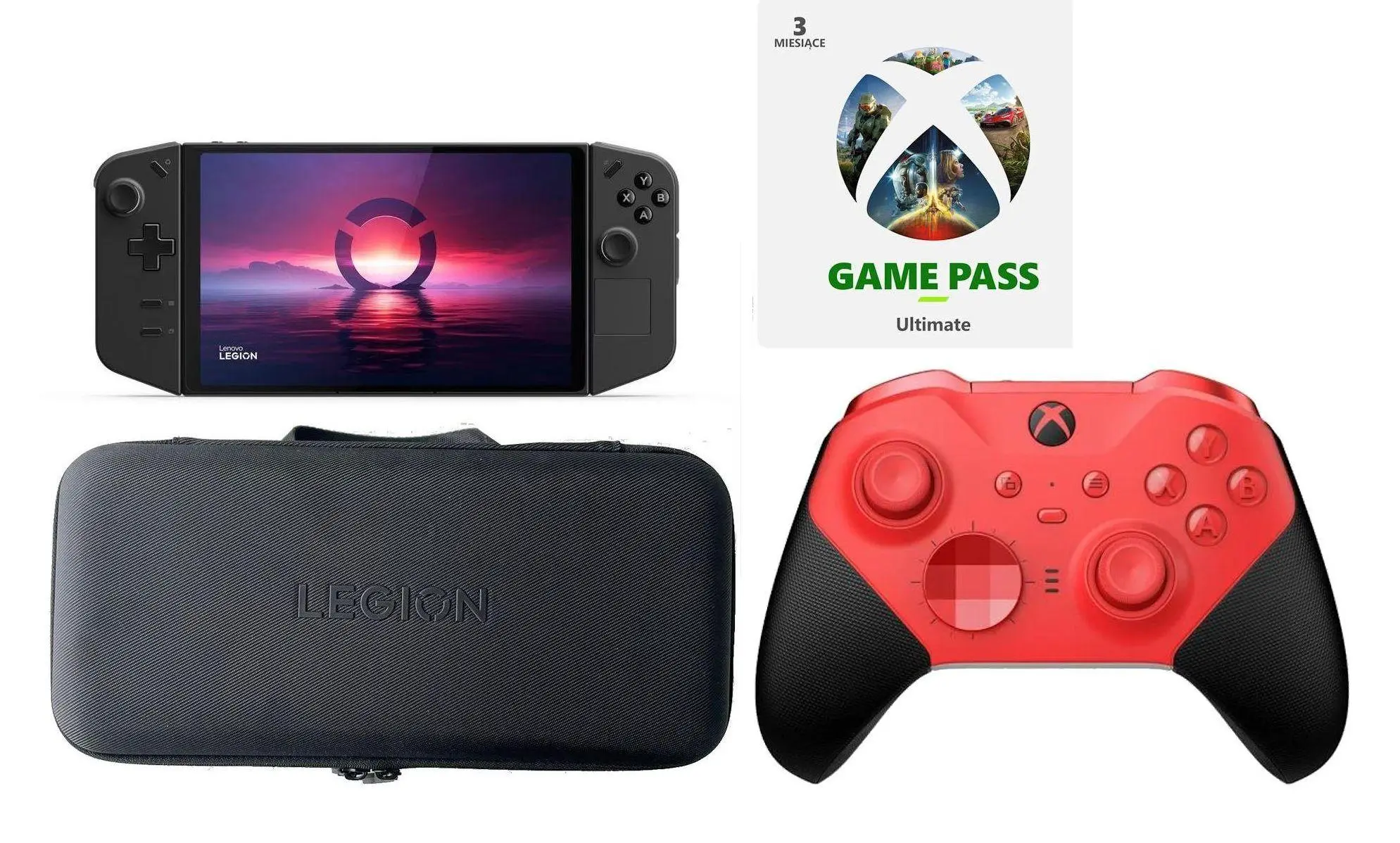 Konsola Lenovo Legion Go AMD Ryzen Z1 Extreme 8,8” FHD IPS Win11 Home GP Ultimate 3 m-ce + etui + pad Elite Series 2 Core Red