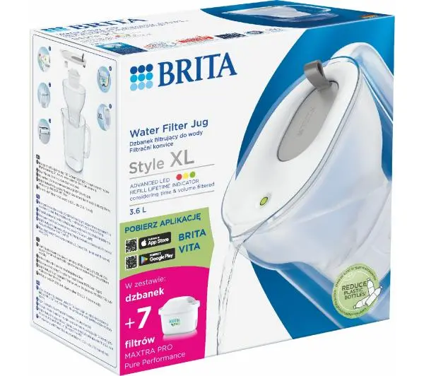 Brita Style XL 3,6l 7 wkładów Szary