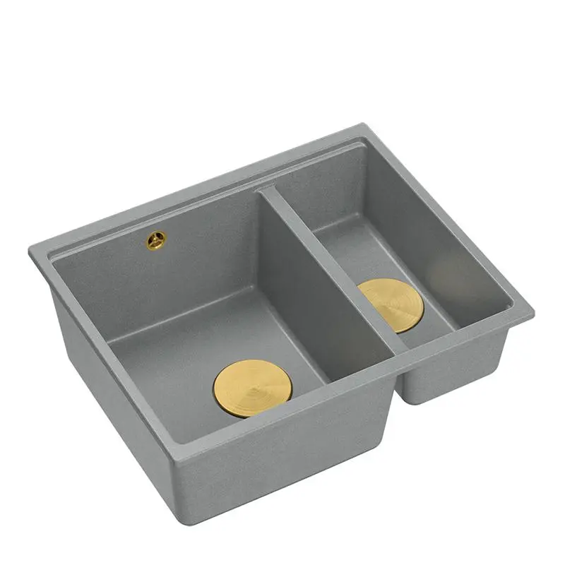 Zlewozmywak Quadron LOGAN 150 HCQL5646U5-G1_U Granitowy Silver stone/Złoty