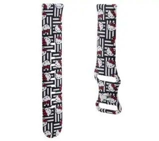 Hello Kitty Uniwersalny Silicone Heads & Stripes strap 20mm Czarny