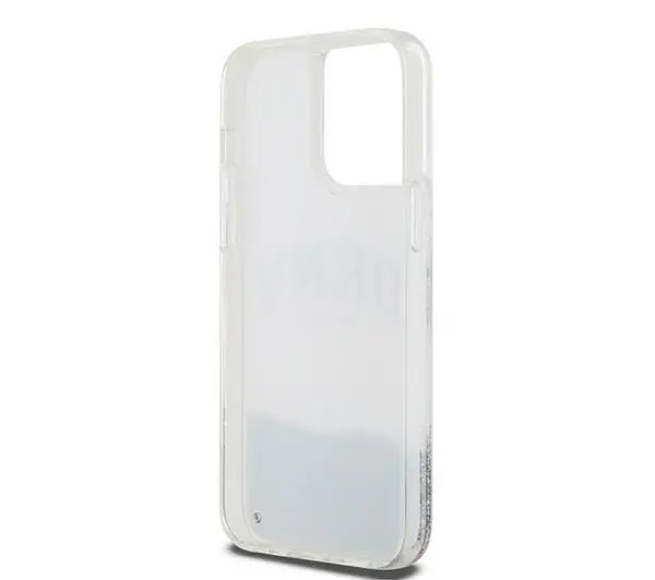DKNY Liquid Glitter Big Logo do iPhone 15 Pro Biały