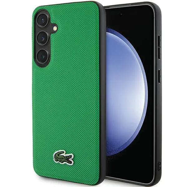 Etui Lacoste Iconic Petit Pique MagSafe do Samsung Galaxy S24+ Zielony