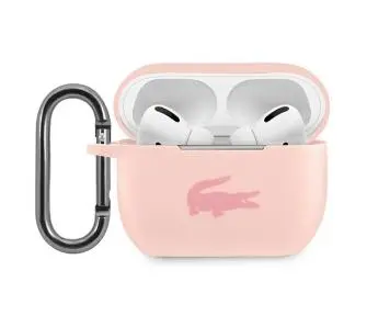 Etui na słuchawki Lacoste LCAPSI Case Silicone do AirPods Pro Różowy