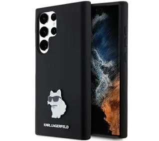 Karl Lagerfeld Hardcase Silicone Choupette Metal Pin do Samsung Galaxy S24 Ultra Czarny