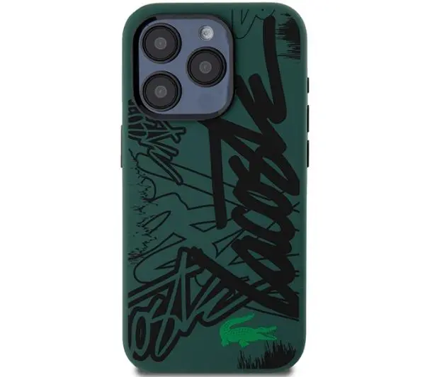 Lacoste LCHCP15LGRAK Hardcase Silicone Graffiti do iPhone 15 Pro Czarny