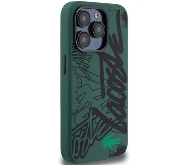 Lacoste LCHCP15LGRAK Hardcase Silicone Graffiti do iPhone 15 Pro Czarny