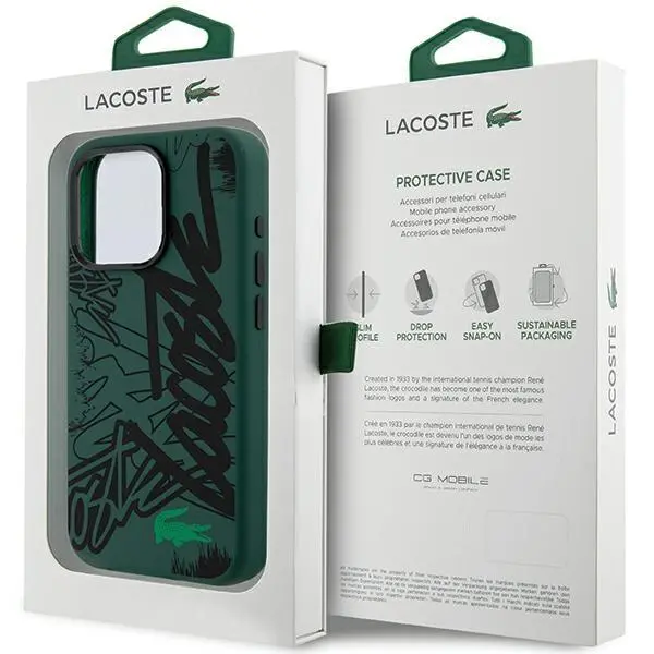 Etui Lacoste LCHCP15LGRAK Hardcase Silicone Graffiti do iPhone 15