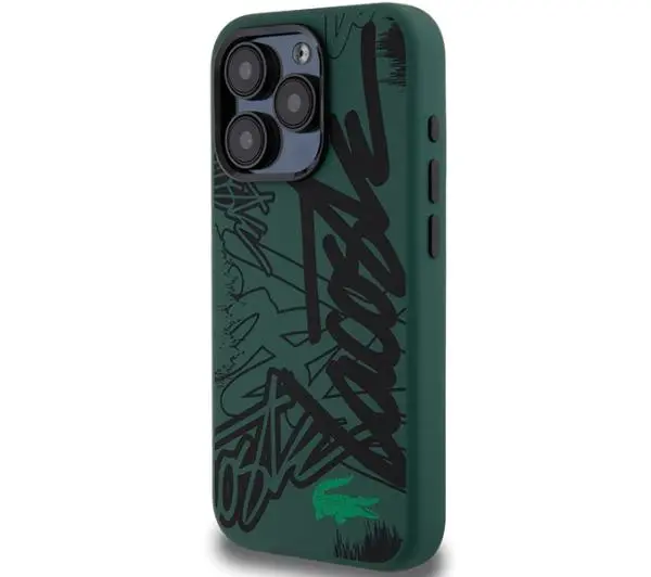 Lacoste LCHCP15LGRAK Hardcase Silicone Graffiti do iPhone 15 Pro Czarny