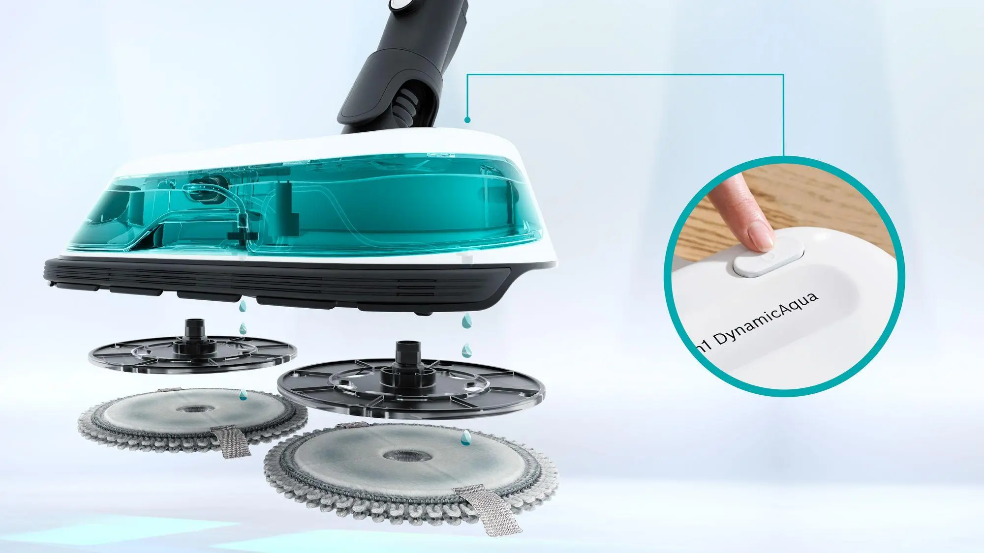 Odkurzacz Bosch Unlimited 7 ProHygienic Aqua BCS71HYG3 40min Funkcja mycia Wymienny akumulator Mini elektroszczotka