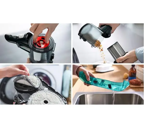 Bosch Unlimited 7 ProHygienic Aqua BCS71HYG3 40min Funkcja mycia Wymienny akumulator Mini elektroszczotka - Kup na Raty - RRSO 0%