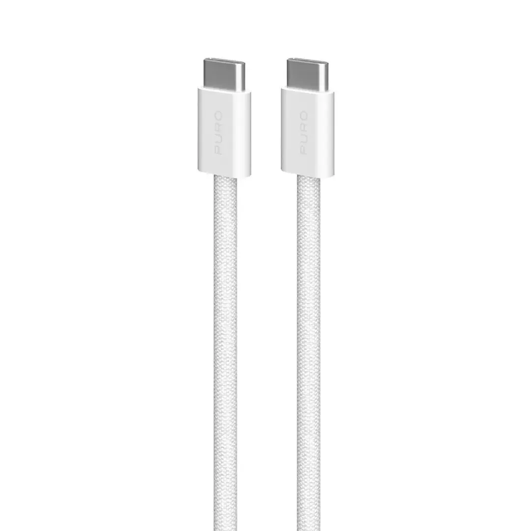Kabel Puro USB-C do USB-C 60W 1,5m Biały