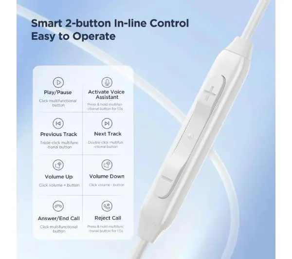 Joyroom JR-EC05 USB-C Douszne Biały