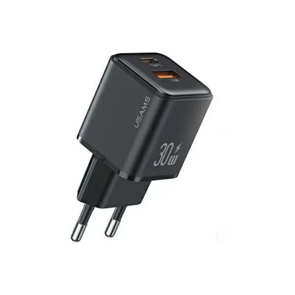 Ładowarka sieciowa USAMS CC189TC01 1x USB + 1x USB-C PD3.0 Fast Charging X-ron Series 30W Czarny