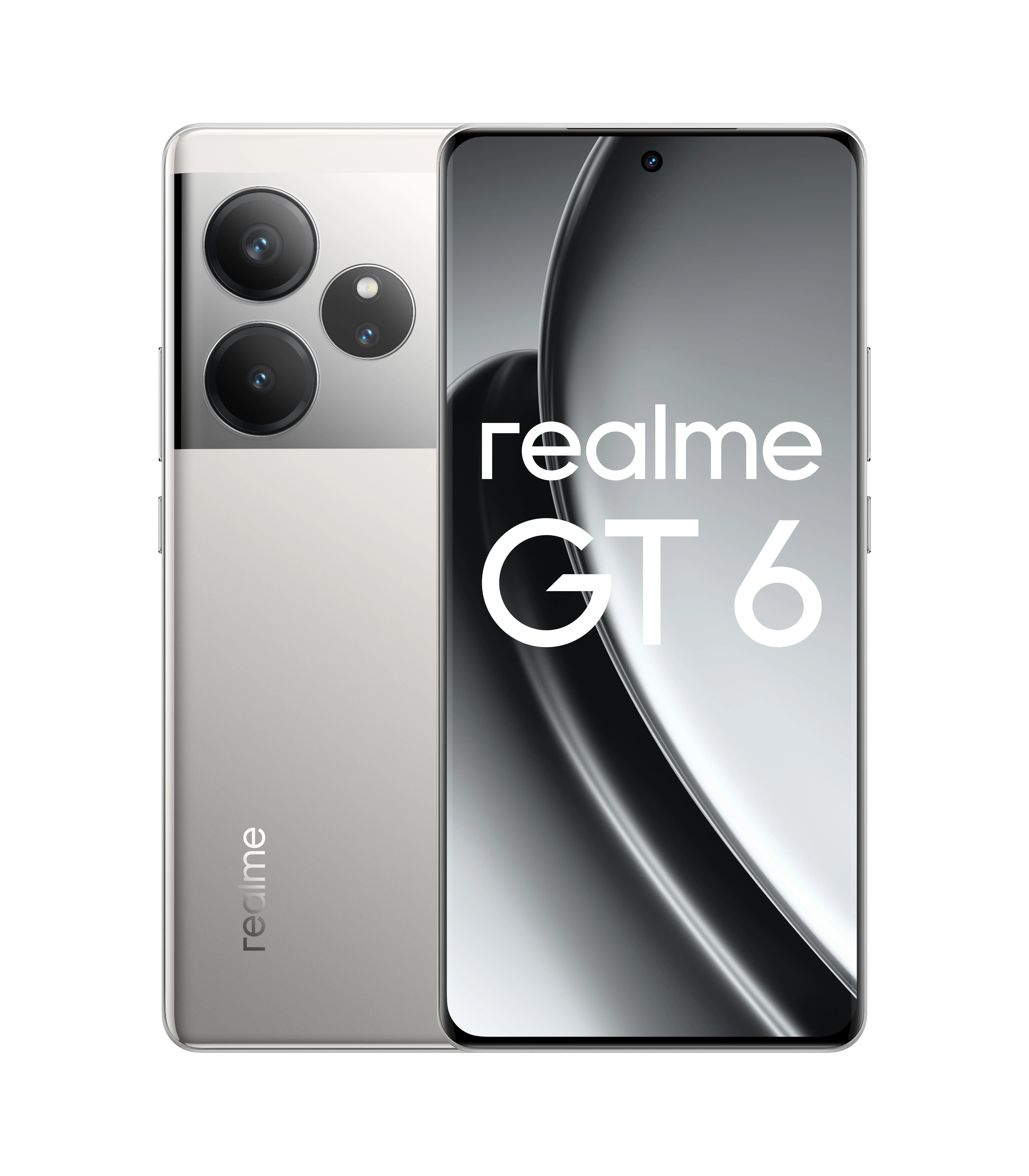 Smartfon realme GT 6 16/512GB Funkcje AI 6,78" 120Hz 50Mpix Srebrny