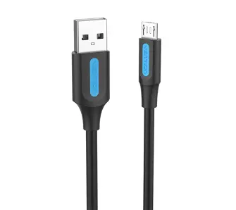 Kabel Vention COLBD 3A USB 2.0 A do microUSB 0,5m Czarny