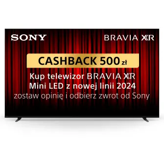 Telewizor Sony BRAVIA 7 K-65XR70 65" QLED 4K Mini LED 120Hz Google TV Dolby Vision Dolby Atmos HDMI 2.1 DVB-T2