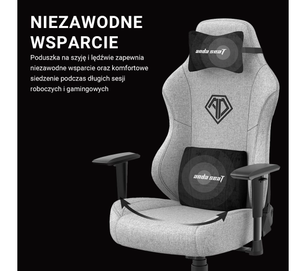 Anda Seat Phantom 3 L Gamingowy do 120kg Skóra ECO Różowy - Kup na Raty - RRSO 0%