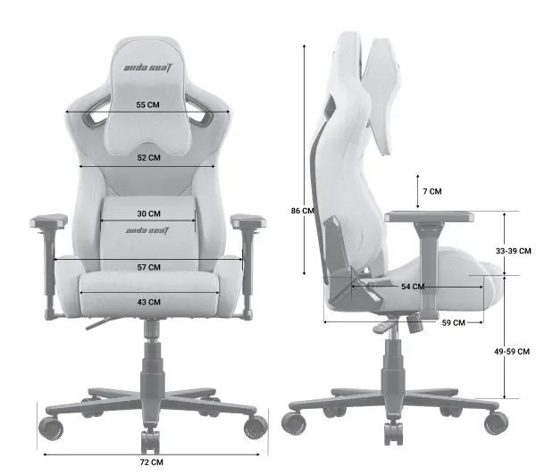 Anda Seat Kaiser Frontier XL Gamingowy do 150kg Skóra ECO Czarny - Kup na Raty - RRSO 0%