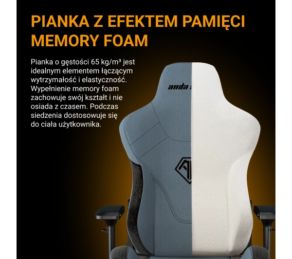 Anda Seat T-Pro 2 XL Gamingowy do 200kg Tkanina Niebieski - Kup na Raty - RRSO 0%
