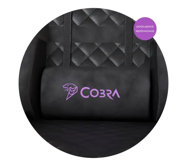 Cobra Draco CRF190 Gamingowy do 130kg Skóra ECO Czarno-różowy - Kup na Raty - RRSO 0%