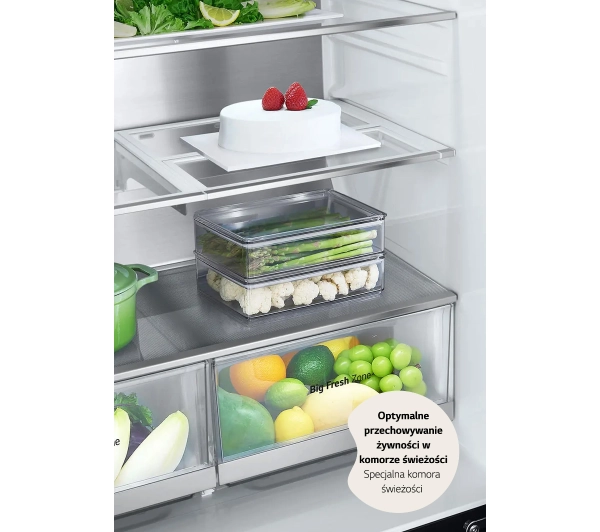 LG InstaView GMG860EPBE Funkcje AI Pełny No Frost 178,7cm Dystrybutor wody Zdalne sterowanie Ciemny grafit mat - TRZECI -55%, ALBO 5-TY ZA 1ZŁ - Kup na Raty - RRSO 0%