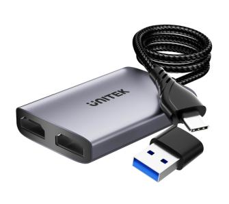 Adapter Unitek V1427A01 USB/C/A na 2x HDMI