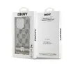 Etui DKNY IML Checkered Mono Pattern & Printed Stripes MagSafe do iPhone 14 Pro Beżowy