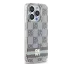 Etui DKNY IML Checkered Mono Pattern & Printed Stripes MagSafe do iPhone 14 Pro Beżowy