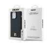 Etui DKNY Leather Pattern Metal Logo MagSafe do iPhone 15 Różowy