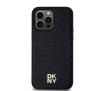 Etui DKNY Leather Pattern Metal Logo MagSafe do iPhone 15 Różowy