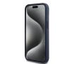 Etui DKNY Hardcase Leather Mono Stripe & Metal Logo iPhone 15 Niebieski