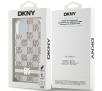 Etui DKNY IML Checkered Mono Pattern & Printed Stripes MagSafe do iPhone 15 Plus Beżowy