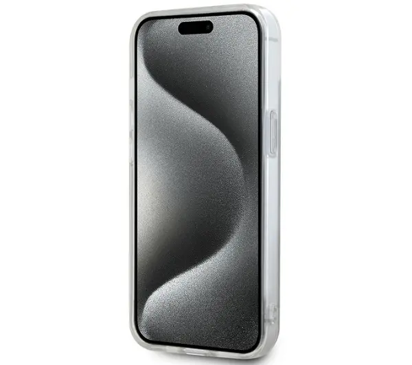 DKNY IML Checkered Mono Pattern & Printed Stripes MagSafe do iPhone 15 Plus Beżowy