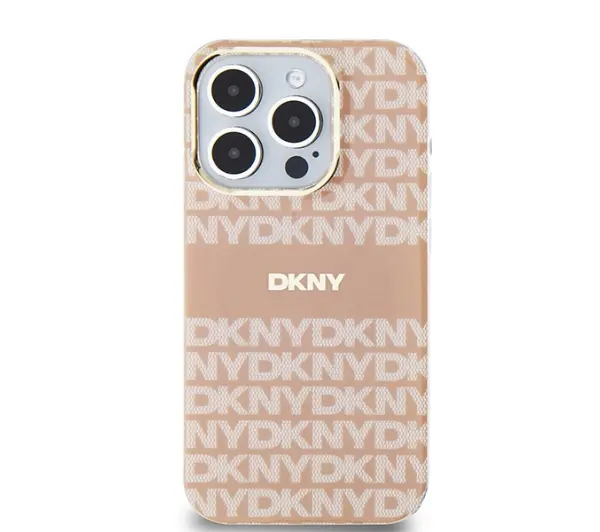 DKNY IML Mono & Stripe MagSafe do iPhone 15 Pro Różowy