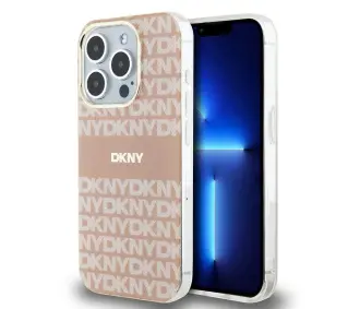 DKNY IML Mono & Stripe MagSafe do iPhone 15 Pro Różowy