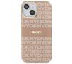 Etui DKNY IML Mono & Stripe MagSafe do iPhone 15 Plus Różowy