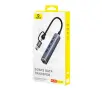 Hub USB Baseus B0005280B811-14 UltraJoy USB-A&USB-C do 3xUSB3.0+USB-C+RJ45 Szary