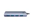 Hub USB Baseus B0005280B811-10 4w1 UltraJoy Lite 15cm USB-A do 4x USB 3.0 + USB-C 5V Szary