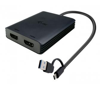 Hub USB i-Tec CADUAL4KHDMI USB-A/USB-C Dual 4K/60 Hz HDMI Czarny