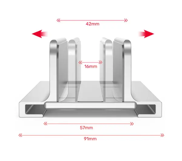 Unitek OT172GY Pionowa Aluminium Srebrny